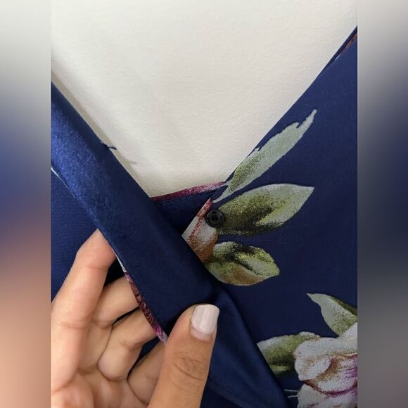 NWT Lulus Blue Floral Print Maxi Dress - Picture 13 of 13